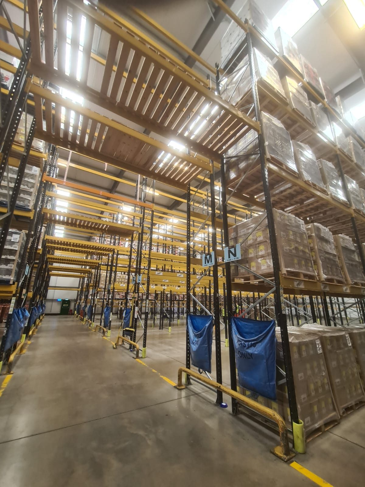 Warehouse racking bays