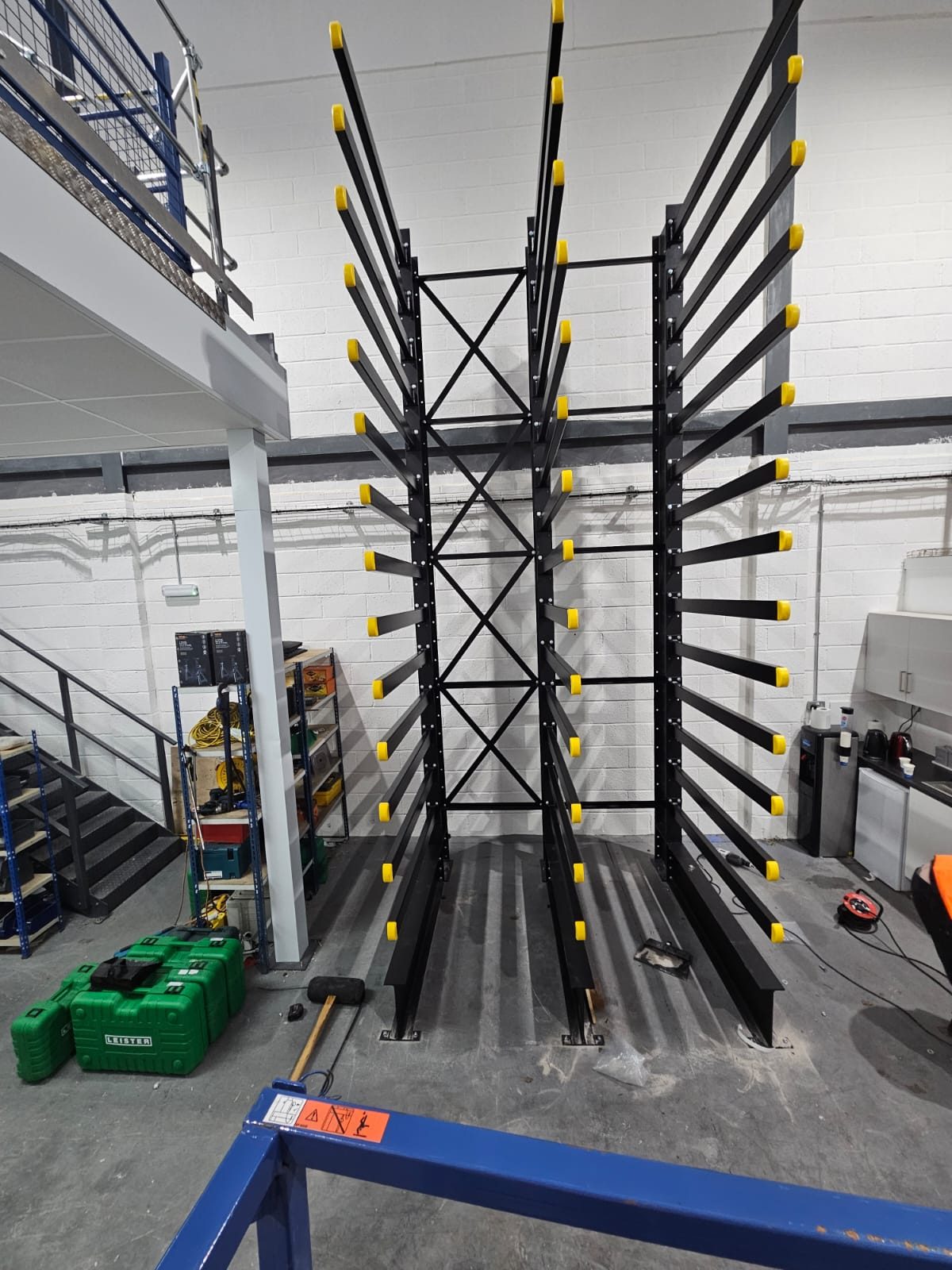 Cantilever racking installation