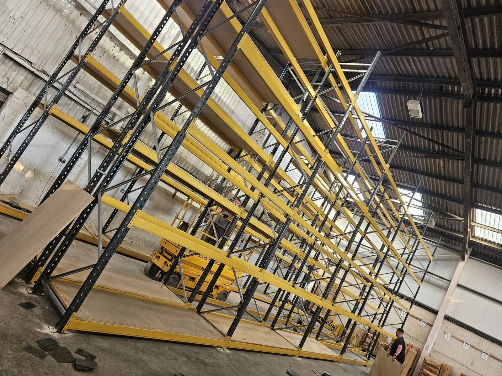 Completed warehouse storage system