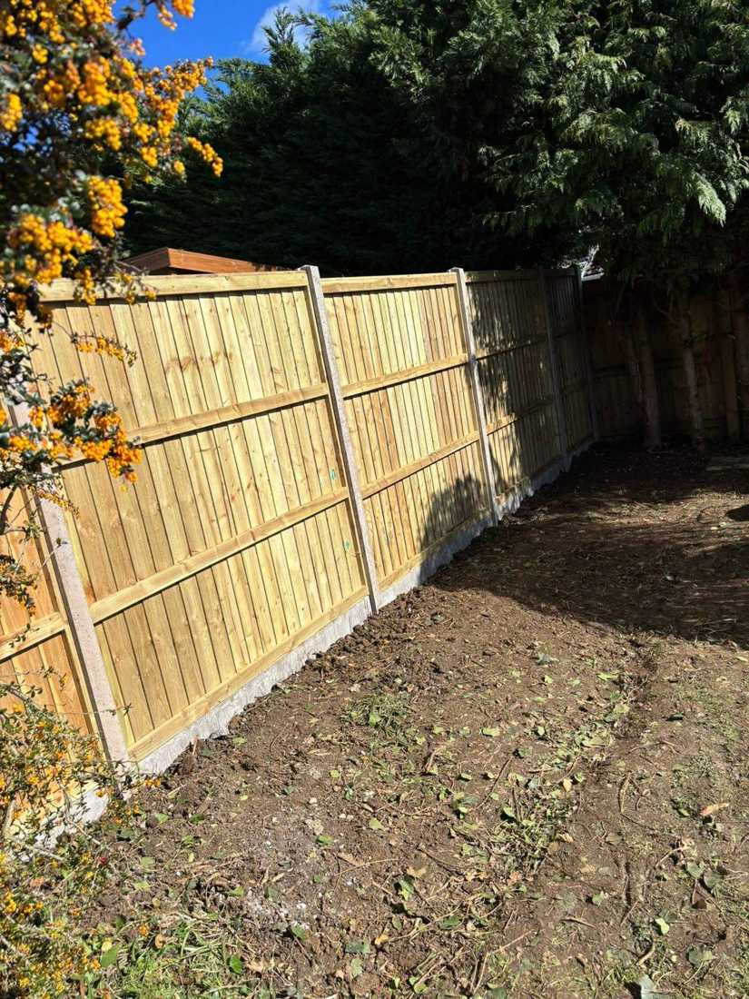 New featheredge fence